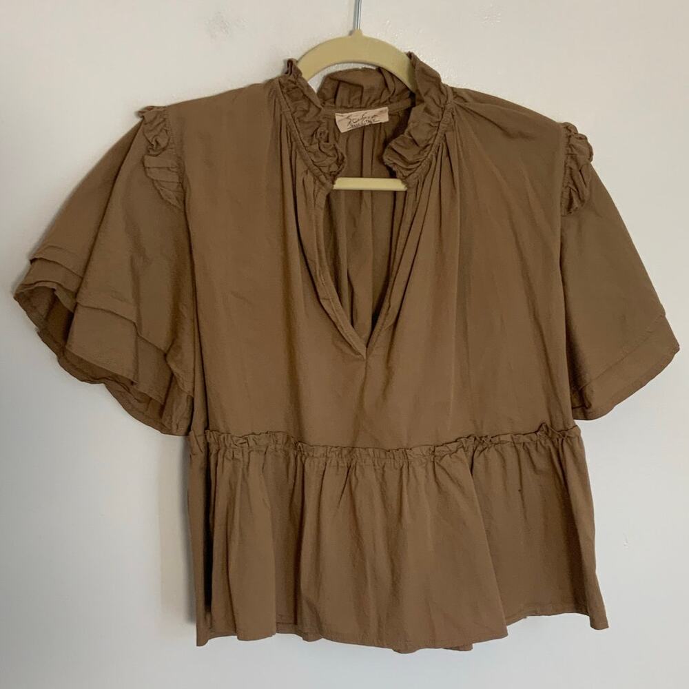 Sophia‎ Brown blouse one size
